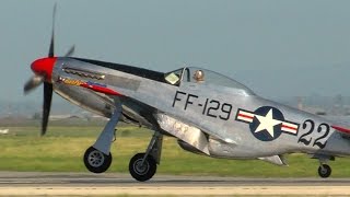 Merlins Magic P51 Landing at Hollister [upl. by Sandon996]