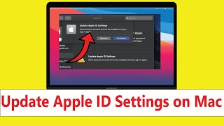 How to update Apple ID Settings on Mac  Update Apple ID Settings on MacBook Pro  MacBook Air [upl. by Navonod]