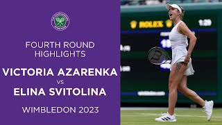 Victoria Azarenka vs Elina Svitolina  Fourth Round Highlights  Wimbledon 2023 [upl. by Elene]