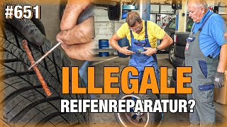 ILLEGALE Reifenreparatur 🤨🤨 So darf mans NICHT machen  FIESER Fehler Scirocco nicht ganz dicht [upl. by Hawk]