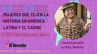 Entrevista MujeresqueTejenlaHistoriaenALC JustaCanaviri Lapaz Bolivia [upl. by Llerrad]