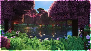 🌸 Minecraft Cherry Blossom Forest Ambience w C418 Music Slowed  4 Hours [upl. by Gardas]