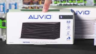 AUVIO PBT500 Bluetooth Portable Speaker  Closer Look  RadioShack [upl. by Annyrb]