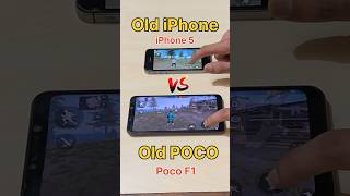 Old iPhone 😈 vs Old POCO 💀 iphone 5 vs POCO F1  FREEFIRE DAMAGE TEST freefire poco iphone [upl. by Lacsap886]