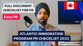 Atlantic Immigration Program  PR Checklist  Canada  Easy PR  DeeptalkCanada [upl. by Flight]