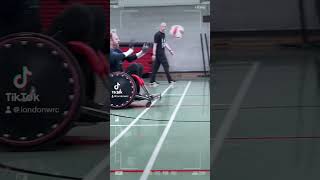 The nod 😂 London wheelchairrugby Club  Looking for new players [upl. by Norud]