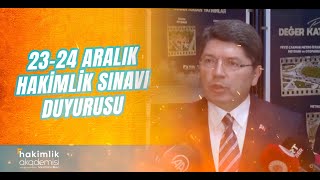 Adalet Bakanı Yılmaz Tunç sınavın 2324 Aralık 2023 tarihinde gerçekleşeceğini dile getirdi [upl. by Sorci]