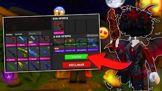 O QUE AS PESSOAS TROCAM PELA NOVA GUN DE HALLOWEEN DO MM2 Murder Mystery 2 [upl. by Aihsem4]