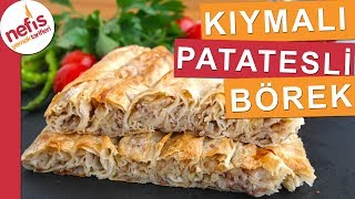 Kıymalı Patatesli Yufka Böreği  Fırında patatesli börek nasıl yapılır [upl. by Urbano]