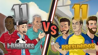 Los 11 futbolistas más humildes vs los 11 futbolistas más presumidos [upl. by Milly]