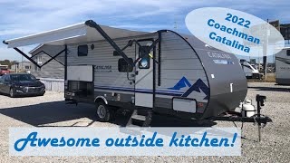 SUV Towable Amazing Outside Kitchen 2022 Coachmen Catalina Summit Series 184BHS [upl. by Jonme]