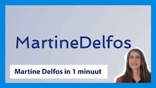 Martine Delfos  Pedagoog in 1 minuut [upl. by Brest209]