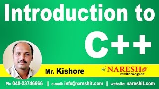 C Introduction  C  Tutorial  Mr Kishore [upl. by Avivah]