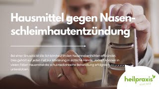 Hausmittel gegen Nasenschleimhautentzündung [upl. by Eadas543]