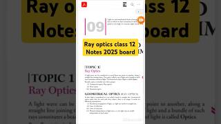 Ray optics class 12 2025 board notes cbseboard 2025 cbseboard [upl. by Dulcinea517]