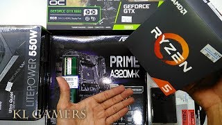 AMD Ryzen 5 2600 ASUS PRIME A320MK 8GB A400 SSD GTX 1660 6GB 550W GAMING RIG 2019 [upl. by Osher]