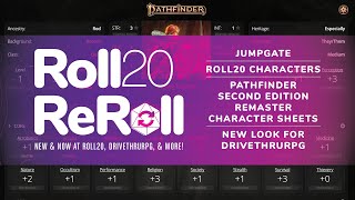 Roll20 ReRoll 8 Jumpgate Roll20 Characters New Look for DriveThruRPG [upl. by Arutak142]