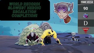 WORLD RECORD DAUNTLESS SLOWEST HEROIC ESCALATION COMPLETION SHOCK HEROIC ESCALATION 49m54s [upl. by Doreen]