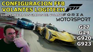 ❌ forza motorsport configuracion ffb cambiar grados volante logitech g27 g29 g920 g923 [upl. by Eintroc]