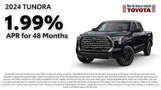 Finance the 2024 Tundra at North Bakersfield Toyota [upl. by Onaicram]