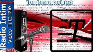 Transforma vocea in text [upl. by Maclean]