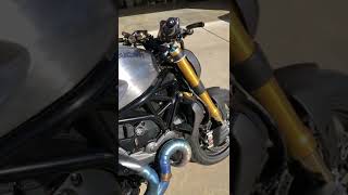 Ducati Monster 1200s SC Project Exhaust [upl. by Wanyen]