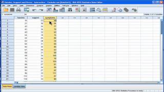 Multiple Regression  Interaction SPSS part 1 [upl. by Merrow]