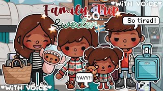 Family Trip To Sweden 🇸🇪 with voice 🎙 Toca Boca Family Roleplay 🚂🌟 [upl. by Guthry574]