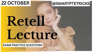 PTE Retell Lecture  October 2024  MUST PRACTICE [upl. by Godliman]