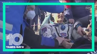 US astronaut returns to Earth after a recordsetting mission [upl. by Anica320]