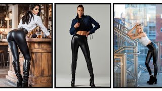 Faux Leather legging style for women viral fashion leatherleggings shanifashionzone7059 [upl. by Paresh]