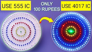 Running Led Chaser  Led Chaser Light Circuit  Dipawali Decoration Light  Use 4017 And 555 Ic [upl. by Ecyor]