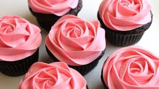 How to Frost a Rose Cupcake in 5 Seconds [upl. by Irab993]