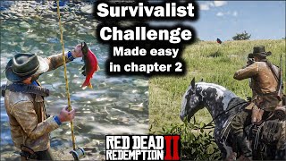 Survivalist Challenge easily done in Chapter 2  Red Dead Redemption 2 [upl. by Gnauq]