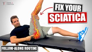 FAST Sciatic Nerve Pain Relief FollowAlong Exercise Routine [upl. by Iong579]