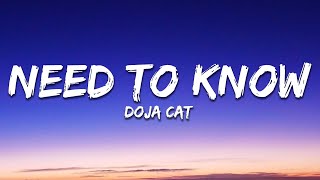 Doja Cat  Need To Know Lyrics [upl. by Jakoba]