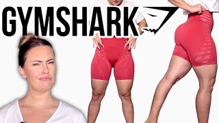 NEW GYMSHARK SHORT TRY ON REVIEW  LIMITLESS SHORTS HAUL [upl. by Celinka440]