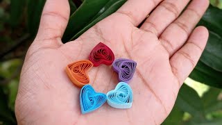 Paper Quilling Heart  Easy Paper Heart😍❤️ Diy Quilling [upl. by Kamin]