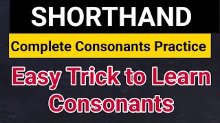 Complete Steno Consonants Practice in a Very Simple Way shorthand [upl. by Giltzow532]