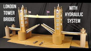 Hydraulic London Bridge model  How to make Tower Bridge  A1Schoolprojectsin [upl. by Homere]