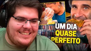 CASIMIRO REAGE PROVANDO COMIDAS DE RUA NA MALÁSIA AMASSARAM  MUNDO SEM FIM  Cortes do Casimito [upl. by Corenda]