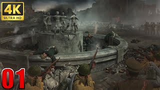 Company of Heroes 2 m01 Stalingrad Rail Station  Soviet Campaign 4K Ultra HD [upl. by Ginder869]