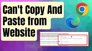 EASY STEPS Copy Paste From Websites That Dont Allow It [upl. by Eltsirk]