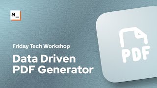 FTW Building A Data Driven PDF Generator With The JSPDF Library [upl. by Yesima]