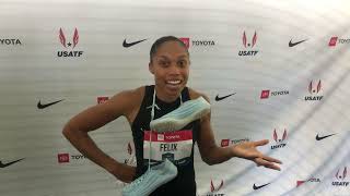 Allyson Felix Runs Final 400m Of Her Career Gives Comments On Roe v Wade [upl. by Jacquette]