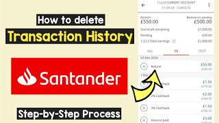 Can Delete Account Transaction Santander   HideRemove Santander Bank Activity Transaction History [upl. by Ailsun439]