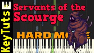 Servants of the Scourge Terraria Calamity Mod  Hard Mode Piano Tutorial Synthesia [upl. by Aikkan]