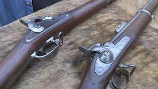 Civil War Rifles 1861 Springfield vs P53 Enfield [upl. by Rochella702]