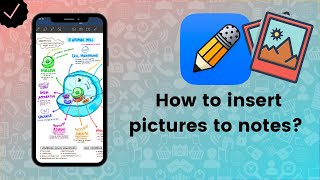 How to insert pictures to notes on Notability  Notability Tips [upl. by Adnyc]