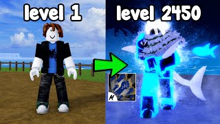 Started Over As A Noob And Reached Level 2450 Race V4 Awakened amp Godhuman  Blox Fruits Roblox [upl. by Saied]